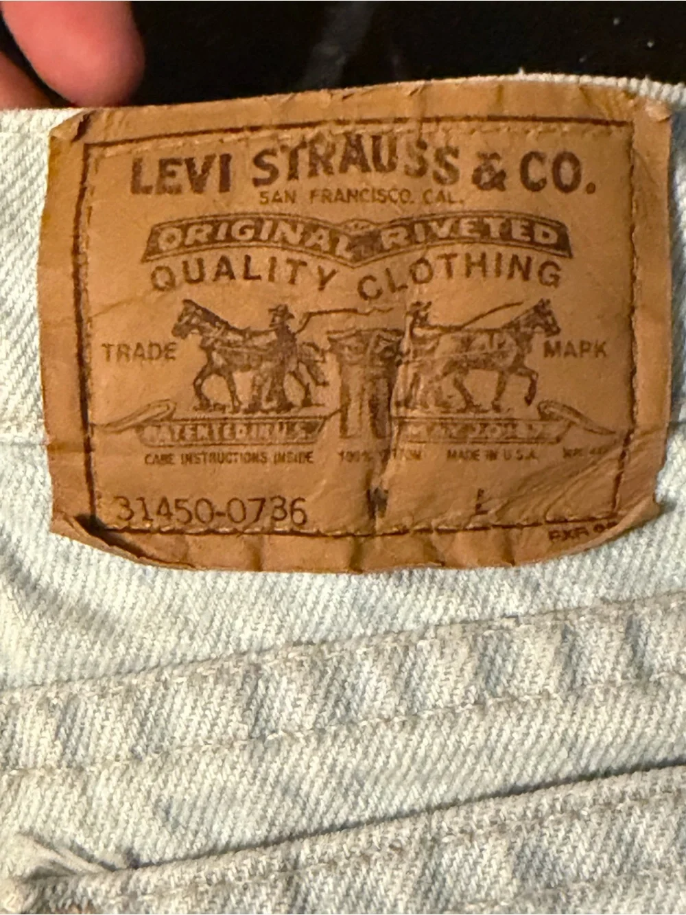 Vintage Kids Levis Size 12 Slim Light Washed  Orange Tab Denim Jeans USA